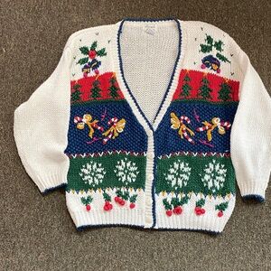 Vintage Christmas Cardigan Sweater